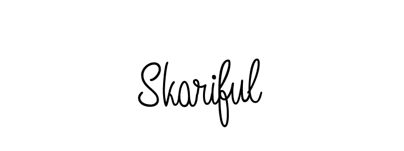 Check out images of Autograph of Skariful name. Actor Skariful Signature Style. Angelique-Rose-font-FFP is a professional sign style online. Skariful signature style 5 images and pictures png