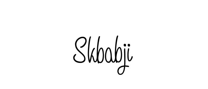 Use a signature maker to create a handwritten signature online. With this signature software, you can design (Angelique-Rose-font-FFP) your own signature for name Skbabji. Skbabji signature style 5 images and pictures png