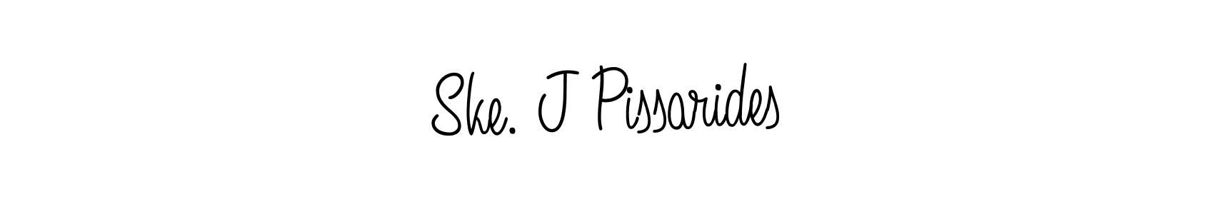 How to make Ske. J Pissarides name signature. Use Angelique-Rose-font-FFP style for creating short signs online. This is the latest handwritten sign. Ske. J Pissarides signature style 5 images and pictures png
