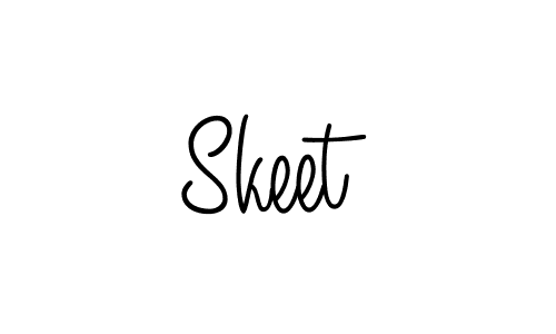 Use a signature maker to create a handwritten signature online. With this signature software, you can design (Angelique-Rose-font-FFP) your own signature for name Skeet. Skeet signature style 5 images and pictures png