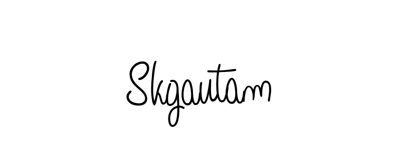 The best way (Angelique-Rose-font-FFP) to make a short signature is to pick only two or three words in your name. The name Skgautam include a total of six letters. For converting this name. Skgautam signature style 5 images and pictures png