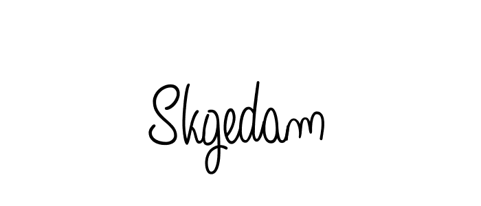 Use a signature maker to create a handwritten signature online. With this signature software, you can design (Angelique-Rose-font-FFP) your own signature for name Skgedam. Skgedam signature style 5 images and pictures png