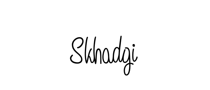 Make a beautiful signature design for name Skhadgi. With this signature (Angelique-Rose-font-FFP) style, you can create a handwritten signature for free. Skhadgi signature style 5 images and pictures png