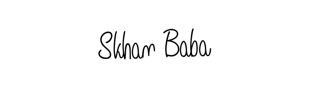 Make a beautiful signature design for name Skhan Baba. With this signature (Angelique-Rose-font-FFP) style, you can create a handwritten signature for free. Skhan Baba signature style 5 images and pictures png