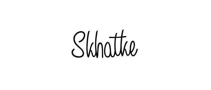 Skhatke stylish signature style. Best Handwritten Sign (Angelique-Rose-font-FFP) for my name. Handwritten Signature Collection Ideas for my name Skhatke. Skhatke signature style 5 images and pictures png