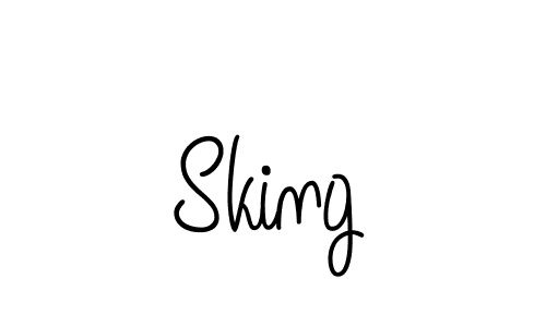 Sking stylish signature style. Best Handwritten Sign (Angelique-Rose-font-FFP) for my name. Handwritten Signature Collection Ideas for my name Sking. Sking signature style 5 images and pictures png