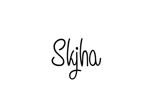 Create a beautiful signature design for name Skjha. With this signature (Angelique-Rose-font-FFP) fonts, you can make a handwritten signature for free. Skjha signature style 5 images and pictures png