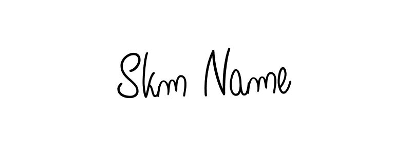 Make a beautiful signature design for name Skm Name. With this signature (Angelique-Rose-font-FFP) style, you can create a handwritten signature for free. Skm Name signature style 5 images and pictures png
