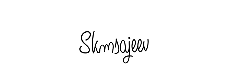 Use a signature maker to create a handwritten signature online. With this signature software, you can design (Angelique-Rose-font-FFP) your own signature for name Skmsajeev. Skmsajeev signature style 5 images and pictures png