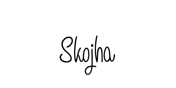 Make a beautiful signature design for name Skojha. With this signature (Angelique-Rose-font-FFP) style, you can create a handwritten signature for free. Skojha signature style 5 images and pictures png