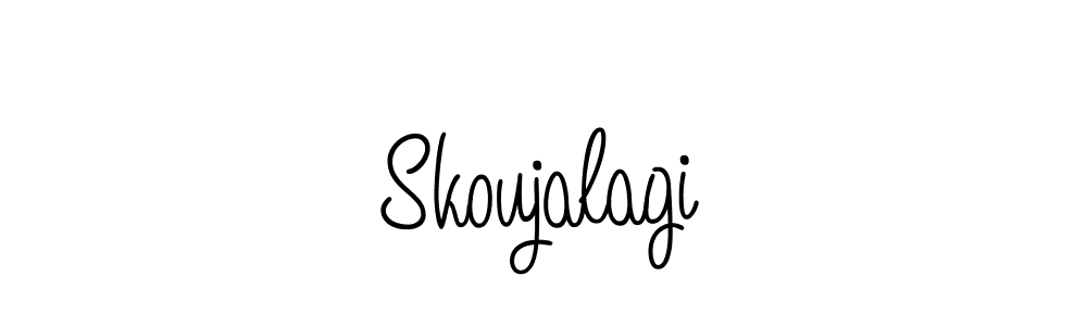 Create a beautiful signature design for name Skoujalagi. With this signature (Angelique-Rose-font-FFP) fonts, you can make a handwritten signature for free. Skoujalagi signature style 5 images and pictures png