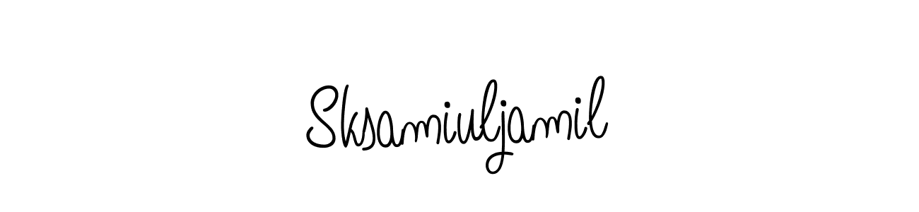 Sksamiuljamil stylish signature style. Best Handwritten Sign (Angelique-Rose-font-FFP) for my name. Handwritten Signature Collection Ideas for my name Sksamiuljamil. Sksamiuljamil signature style 5 images and pictures png