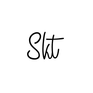 How to make Skt name signature. Use Angelique-Rose-font-FFP style for creating short signs online. This is the latest handwritten sign. Skt signature style 5 images and pictures png