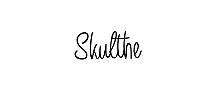 You should practise on your own different ways (Angelique-Rose-font-FFP) to write your name (Skulthe) in signature. don't let someone else do it for you. Skulthe signature style 5 images and pictures png