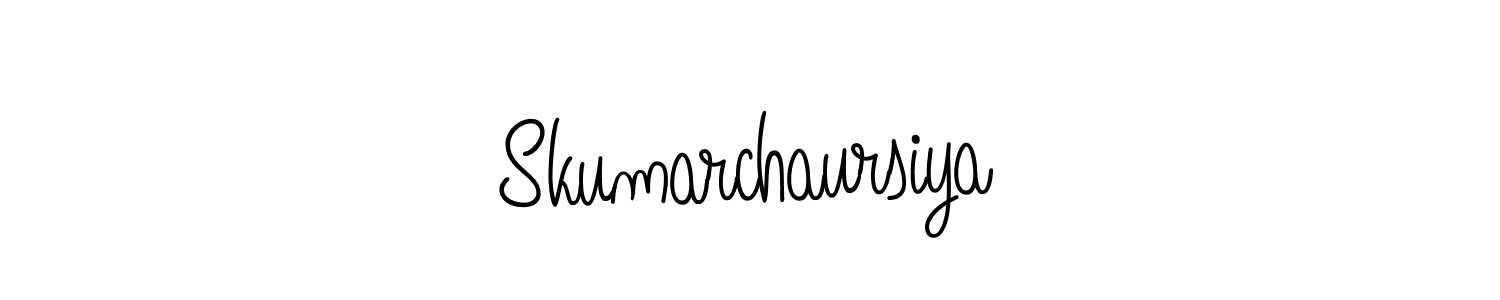 Skumarchaursiya stylish signature style. Best Handwritten Sign (Angelique-Rose-font-FFP) for my name. Handwritten Signature Collection Ideas for my name Skumarchaursiya. Skumarchaursiya signature style 5 images and pictures png