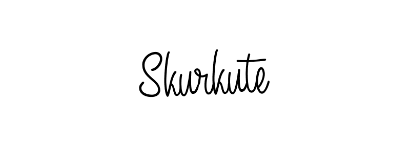 Create a beautiful signature design for name Skurkute. With this signature (Angelique-Rose-font-FFP) fonts, you can make a handwritten signature for free. Skurkute signature style 5 images and pictures png