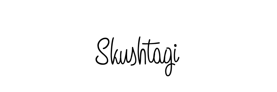 Make a beautiful signature design for name Skushtagi. With this signature (Angelique-Rose-font-FFP) style, you can create a handwritten signature for free. Skushtagi signature style 5 images and pictures png