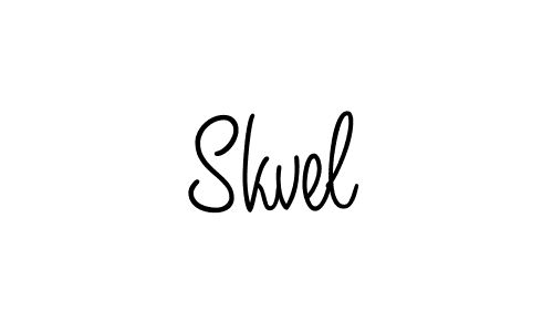 How to Draw Skvel signature style? Angelique-Rose-font-FFP is a latest design signature styles for name Skvel. Skvel signature style 5 images and pictures png