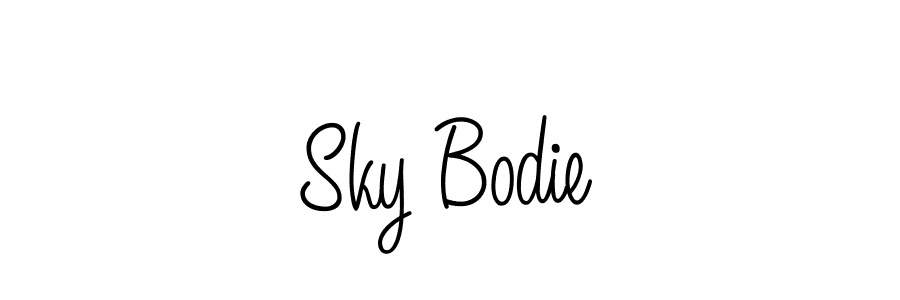 The best way (Angelique-Rose-font-FFP) to make a short signature is to pick only two or three words in your name. The name Sky Bodie include a total of six letters. For converting this name. Sky Bodie signature style 5 images and pictures png