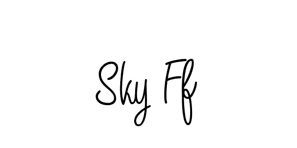 Use a signature maker to create a handwritten signature online. With this signature software, you can design (Angelique-Rose-font-FFP) your own signature for name Sky Ff. Sky Ff signature style 5 images and pictures png