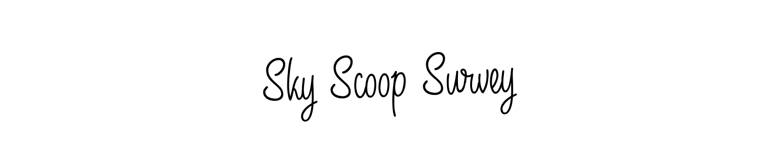 Make a beautiful signature design for name Sky Scoop Survey. With this signature (Angelique-Rose-font-FFP) style, you can create a handwritten signature for free. Sky Scoop Survey signature style 5 images and pictures png