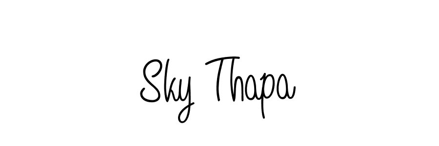 Also we have Sky Thapa name is the best signature style. Create professional handwritten signature collection using Angelique-Rose-font-FFP autograph style. Sky Thapa signature style 5 images and pictures png