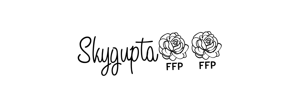 You should practise on your own different ways (Angelique-Rose-font-FFP) to write your name (Skygupta93) in signature. don't let someone else do it for you. Skygupta93 signature style 5 images and pictures png