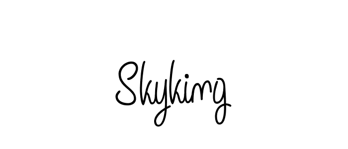 The best way (Angelique-Rose-font-FFP) to make a short signature is to pick only two or three words in your name. The name Skyking include a total of six letters. For converting this name. Skyking signature style 5 images and pictures png