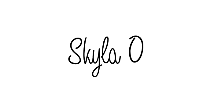 Design your own signature with our free online signature maker. With this signature software, you can create a handwritten (Angelique-Rose-font-FFP) signature for name Skyla O. Skyla O signature style 5 images and pictures png