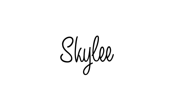 You should practise on your own different ways (Angelique-Rose-font-FFP) to write your name (Skylee) in signature. don't let someone else do it for you. Skylee signature style 5 images and pictures png