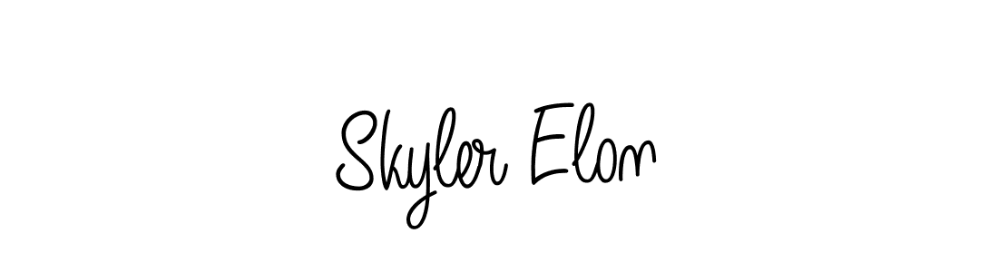 Angelique-Rose-font-FFP is a professional signature style that is perfect for those who want to add a touch of class to their signature. It is also a great choice for those who want to make their signature more unique. Get Skyler Elon name to fancy signature for free. Skyler Elon signature style 5 images and pictures png