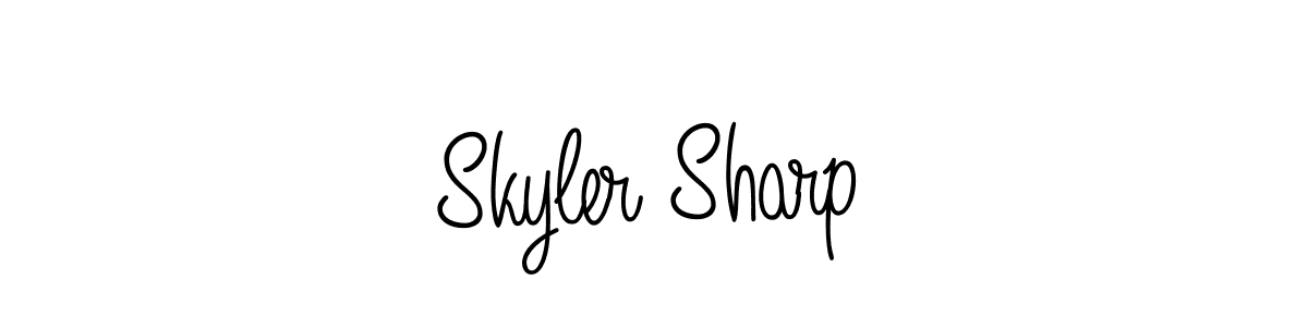 Make a beautiful signature design for name Skyler Sharp. With this signature (Angelique-Rose-font-FFP) style, you can create a handwritten signature for free. Skyler Sharp signature style 5 images and pictures png