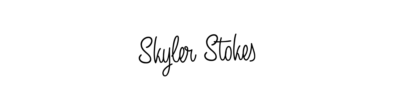 Angelique-Rose-font-FFP is a professional signature style that is perfect for those who want to add a touch of class to their signature. It is also a great choice for those who want to make their signature more unique. Get Skyler Stokes name to fancy signature for free. Skyler Stokes signature style 5 images and pictures png