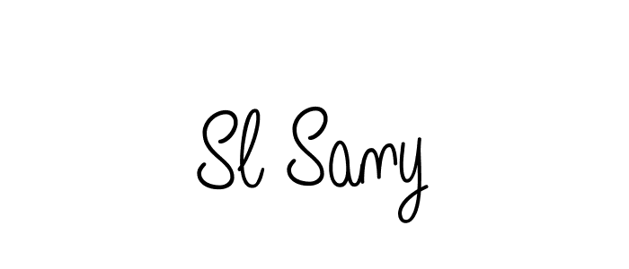 if you are searching for the best signature style for your name Sl Sany. so please give up your signature search. here we have designed multiple signature styles  using Angelique-Rose-font-FFP. Sl Sany signature style 5 images and pictures png