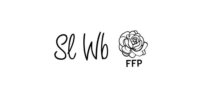 Sl Wb 1 stylish signature style. Best Handwritten Sign (Angelique-Rose-font-FFP) for my name. Handwritten Signature Collection Ideas for my name Sl Wb 1. Sl Wb 1 signature style 5 images and pictures png