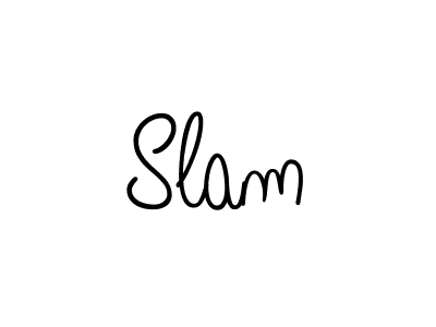 Slam stylish signature style. Best Handwritten Sign (Angelique-Rose-font-FFP) for my name. Handwritten Signature Collection Ideas for my name Slam. Slam signature style 5 images and pictures png