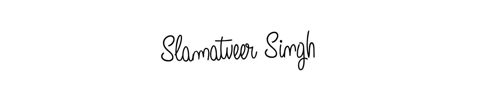 How to Draw Slamatveer Singh signature style? Angelique-Rose-font-FFP is a latest design signature styles for name Slamatveer Singh. Slamatveer Singh signature style 5 images and pictures png