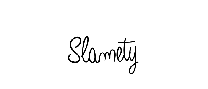Create a beautiful signature design for name Slamety. With this signature (Angelique-Rose-font-FFP) fonts, you can make a handwritten signature for free. Slamety signature style 5 images and pictures png