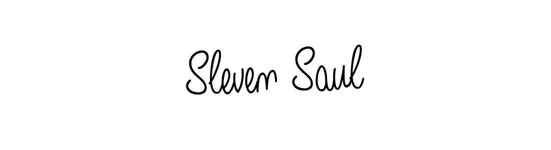 Make a beautiful signature design for name Sleven Saul. With this signature (Angelique-Rose-font-FFP) style, you can create a handwritten signature for free. Sleven Saul signature style 5 images and pictures png