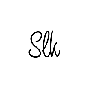 The best way (Angelique-Rose-font-FFP) to make a short signature is to pick only two or three words in your name. The name Slk include a total of six letters. For converting this name. Slk signature style 5 images and pictures png