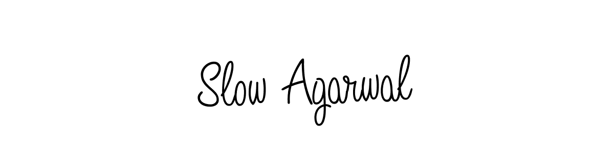 How to make Slow Agarwal signature? Angelique-Rose-font-FFP is a professional autograph style. Create handwritten signature for Slow Agarwal name. Slow Agarwal signature style 5 images and pictures png