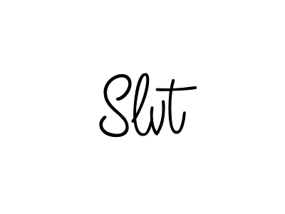 Make a beautiful signature design for name Slvt. With this signature (Angelique-Rose-font-FFP) style, you can create a handwritten signature for free. Slvt signature style 5 images and pictures png