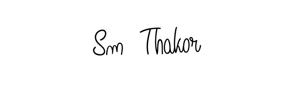 You can use this online signature creator to create a handwritten signature for the name Sm  Thakor. This is the best online autograph maker. Sm  Thakor signature style 5 images and pictures png