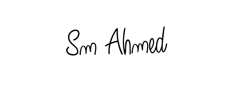 Use a signature maker to create a handwritten signature online. With this signature software, you can design (Angelique-Rose-font-FFP) your own signature for name Sm Ahmed. Sm Ahmed signature style 5 images and pictures png