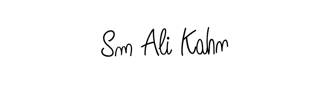How to make Sm Ali Kahn signature? Angelique-Rose-font-FFP is a professional autograph style. Create handwritten signature for Sm Ali Kahn name. Sm Ali Kahn signature style 5 images and pictures png