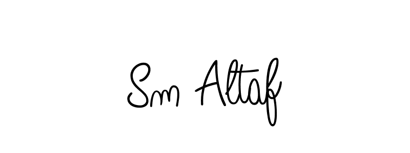 You should practise on your own different ways (Angelique-Rose-font-FFP) to write your name (Sm Altaf) in signature. don't let someone else do it for you. Sm Altaf signature style 5 images and pictures png