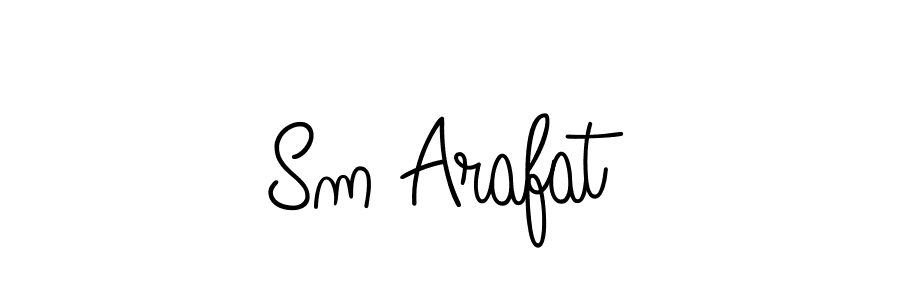 Use a signature maker to create a handwritten signature online. With this signature software, you can design (Angelique-Rose-font-FFP) your own signature for name Sm Arafat. Sm Arafat signature style 5 images and pictures png