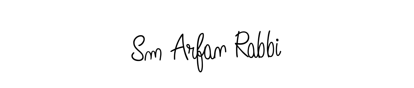 Create a beautiful signature design for name Sm Arfan Rabbi. With this signature (Angelique-Rose-font-FFP) fonts, you can make a handwritten signature for free. Sm Arfan Rabbi signature style 5 images and pictures png