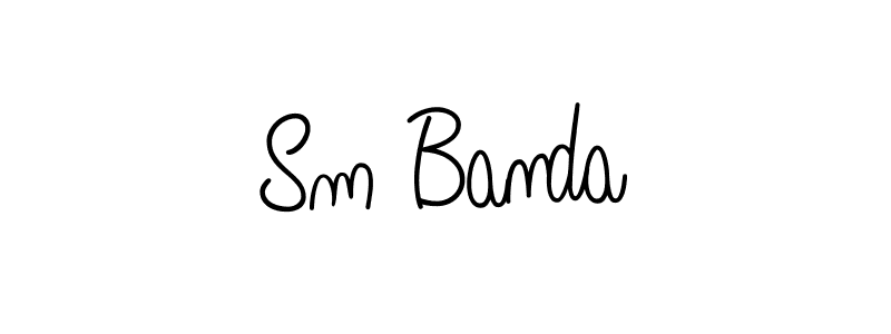 Make a beautiful signature design for name Sm Banda. With this signature (Angelique-Rose-font-FFP) style, you can create a handwritten signature for free. Sm Banda signature style 5 images and pictures png