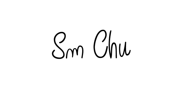 How to make Sm Chu signature? Angelique-Rose-font-FFP is a professional autograph style. Create handwritten signature for Sm Chu name. Sm Chu signature style 5 images and pictures png